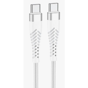 LAMTECH HQ UNBREAKABLE CABLE TYPE-C TO TYPE-C WHITE 1M LAM112747