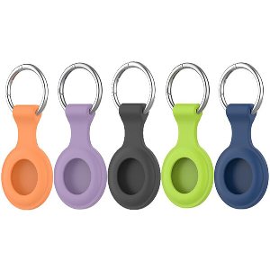 4SMARTS SILICONE CASE SET FOR AIRTAGS GREEN PURPLE BLACK BLUE ORANGE
