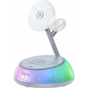 YESIDO DS31 3IN1 15W 1.67A WIRELESS CHARGER WHITE