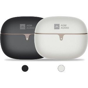AGM BUDS 5 ΑΚΟΥΣΤΙΚΑ BLUETOOTH 5.4 ΜΕ 13MM DUAL SPEAKERS ANC/ENC & TOUCH CONTROL IPX4 ΜΑΥΡΟ