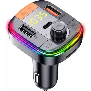 YESIDO Y45 FM TRANSMITTER AND CAR CHARGER BLACK