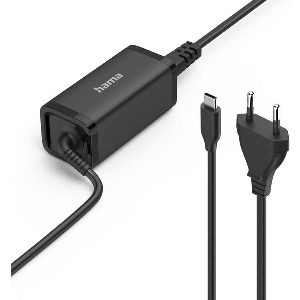 HAMA UNIVERSAL USB-C NOTEBOOK POWER SUPPLY UNIT, GAN, POWER DELIVERY (PD), 5-20V/45W