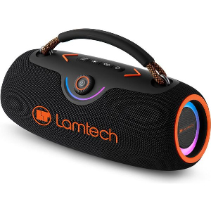 LAMTECH PORTABLE WIRELESS V5.3 SPEAKER 80W BLACK ORANGE LAM980947