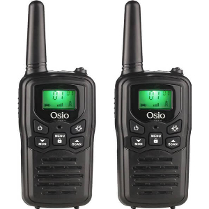 OSIO OPM-1050 MΑΥΡΟ ΕΠΑΝΑΦΟΡΤΙΖΟΜΕΝΟ PMR WALKIE TALKIE ΜΕ ΦΑΚΟ ΚΑΙ ΚΑΛΩΔΙΟ 8 KM, 0.5W
