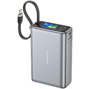 POWER BANK FONENG PX132 65W 20000MAH WITH 3 PORTS & COLOR DISPLAY DARK GREY