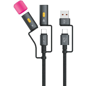 4SMARTS 4-IN-1 TYPE-C CABLE SET EXPLORER 60W 1M BLACK