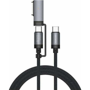 4SMARTS MAGSAFE 3 ADAPTER + TYPE-C CABLE COMBO CORD 100W 2M BLACK