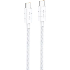 USB 2.0 CABLE FONENG XS02 BRAIDED USB C TO USB C 60W 1.2M WHITE