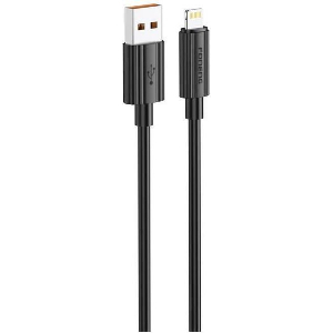 USB 2.0 CABLE FONENG XS07 USB A TO LIGHTNING 2.4Α 1.2M BLACK