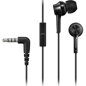 PANASONIC RP-TCM115E-K IN-EAR HEADPHONES WITH IN-LINE MIC BLACK