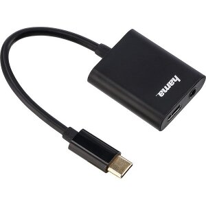 HAMA 135748 2-IN-1 USB-C AUDIO AND CHARGING ADAPTER FOR 3.5 MM AUDIO JACK