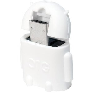 LOGILINK AA0063 MINI MICRO USB B/M TO USB A/F OTG ADAPTER WHITE