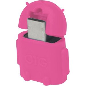 LOGILINK AA0065 MINI MICRO USB B/M TO USB A/F OTG ADAPTER PINK