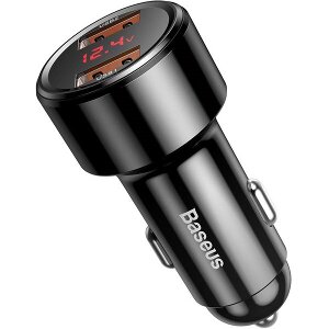BASEUS CAR CHARGER BASEUS CAR CHARGER MAGIC PPS QC 3.0+ 2X USB 45W BLACK