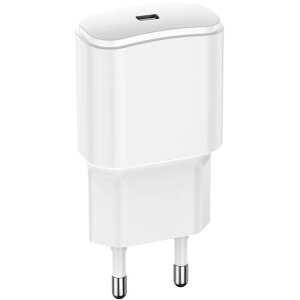 FOREVER UNIVERSAL WALL CHARGER USB-C PD 3A (20W) PD TC-01 WHITE