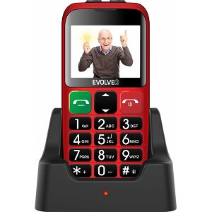 ΚΙΝΗΤΟ EVOLVEO EASYPHONE EB WITH CHARGING STAND RED