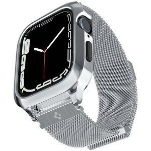 SPIGEN METAL FIT PRO, SILVER FOR APPLE WATCH 8/7 45MM