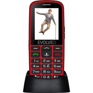 ΚΙΝΗΤΟ EVOLVEO EASYPHONE EG WITH A CHARGER STAND RED