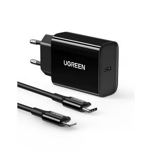 CHARGER UGREEN PD CD137 COMBO+TYPE C/I6 CABLE BLACK 50799