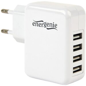 ENERGENIE EG-U4AC-02 UNIVERSAL USB CHARGER 3.1A WHITE
