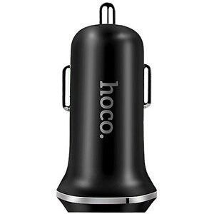 HOCO CAR CHARGER DOUBLE USB PORT 2.1A Z1 BLACK