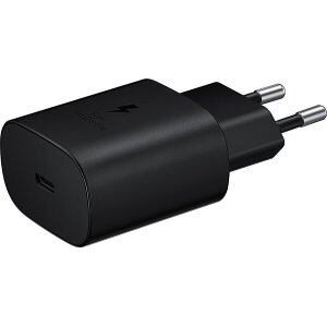 SAMSUNG TRAVEL CHARGER EP-TA800NB 25WATT USB TYPE-C + CABLE BLACK BULK