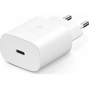 SAMSUNG TRAVEL CHARGER EP-TA800NB 25WATT USB TYPE-C + CABLE WHITE BULK