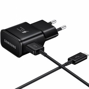 SAMSUNG WALL CHARGER TA200NBE 15W 1X USB WITH TYPE-C CABLE BLACK BULK