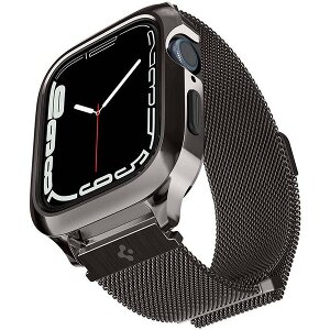 SPIGEN METAL FIT PRO, GRAPHITE FOR APPLE WATCH 8/7 45MM