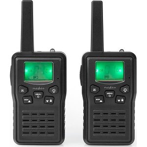 NEDIS WLTK1010BK WALKIE-TALKIE RANGE 10 KM 8 CHANNELS VOX CHARGING BASE 2 PIECES BLACK