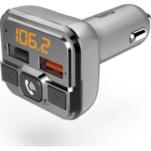 HAMA201631 BLUETOOTH FM TRANSMITTER FOR CAR RADIO, HANDSFREE DEVICE, 2 X USB PORT