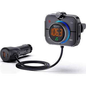 SAVIO TR-14 FM TRANSMITTER WITH BLUETOOTH AND PD CHARGER