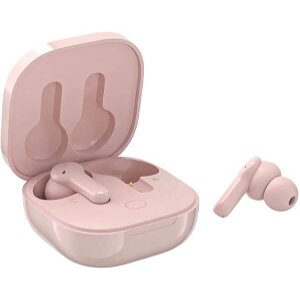 QCY T13 TWS PINK DUAL DRIVER 4-MIC NOISE CANCEL. TRUE WIRELESS EARBUDS - QUICK CHARGE 380MAH