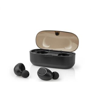 NEDIS HPBT5052BK FULLY WIRELESS BLUETOOTH EARPHONES 5HOURS PLAYTIME VOICE CONTROL WIRELESS CHARGEAB