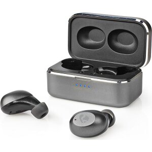 NEDIS HPBT5056GY FULLY WIRELESS EARPHONES BLUETOOTH TOUCH CONTROL CHARGING CASE BUILT-IN MICROPHONE