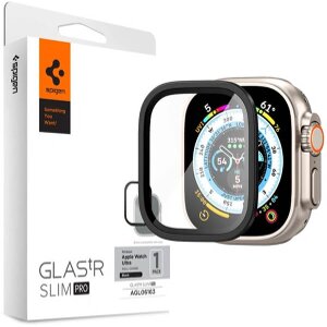 SPIGEN GLASS TR SLIM PRO 1 PACK BLACK FOR APPLE WATCH ULTRA 2/ULTRA 49MM