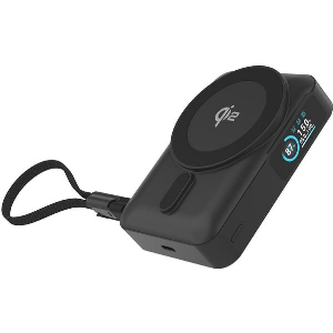 MOBILE ORIGIN 10000 MAH QI2 TFT DISPLAY SEMI-SOLID POWERBANK PB19 USB-C CABLE BLACK