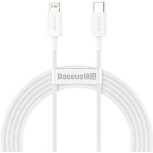 BASEUS SUPERIOR SERIES TYPE-C TO LIGHTNING CABLE 20W 2.4A 2M WHITE CATLYS-C02