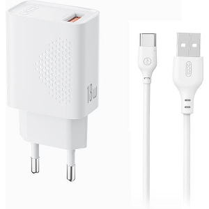XO L159 (EU) QC18W 1XUSB-A CHARGER WITH TYPE-C CABLE