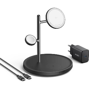 ANKER MAGGO 3 IN 1 WIRELESS CHARGING STAND BLACK 15W