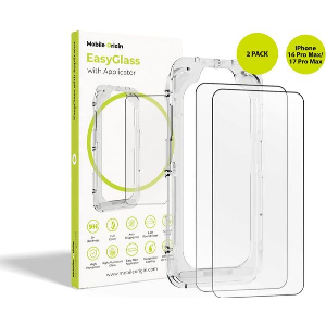 MOBILE ORIGIN EASYGLASS WITH APPLICATOR IPHONE 16 PRO MAX/17 PRO MAX 2 PACK