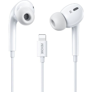 EARPHONE LIGHTNING WK YB10 PLUG & PLAY WHITE