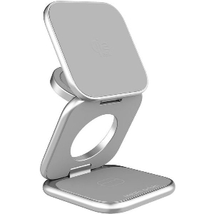 MOBILE ORIGIN 3IN1 QI2 25W ULTRASLIM FOLDABLE CHARGER PW36 MAGSAFE SILVER