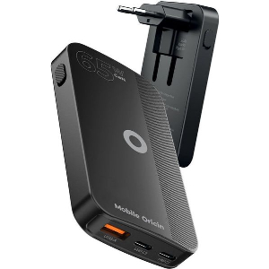 MOBILE ORIGIN 65W GAN III SLIM CHARGER DUAL USB-C SINGLE USB-A BLACK