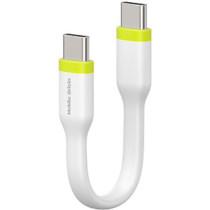 MOBILE ORIGIN COMPACT CABLE USB-C TO USB-C WHITE