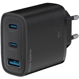 MOBILE ORIGIN GAN 40W WALL CHARGER MO13 BLACK 1 USB-A + 2 USB-C