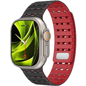 MOBILE ORIGIN MAGNETIC STRAP BLACK/RED APPLE WATCH 49MM/46MM/45MM/44MM