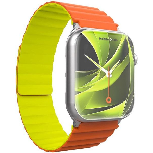 MOBILE ORIGIN MAGNETIC STRAP II ORANGE/GREEN APPLE WATCH 49MM/46MM/45MM/44MM