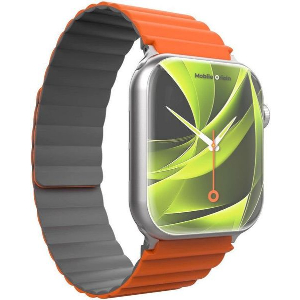 MOBILE ORIGIN MAGNETIC STRAP II ORANGE/GREY APPLE WATCH 49MM/46MM/45MM/44MM