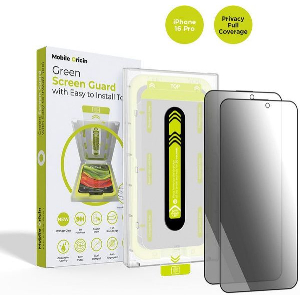 MOBILE ORIGIN SCREEN GUARD PRIVACY WITH APPLICATOR 2 PACK IPHONE 16 PRO